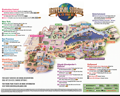 Mapa Universal Studios